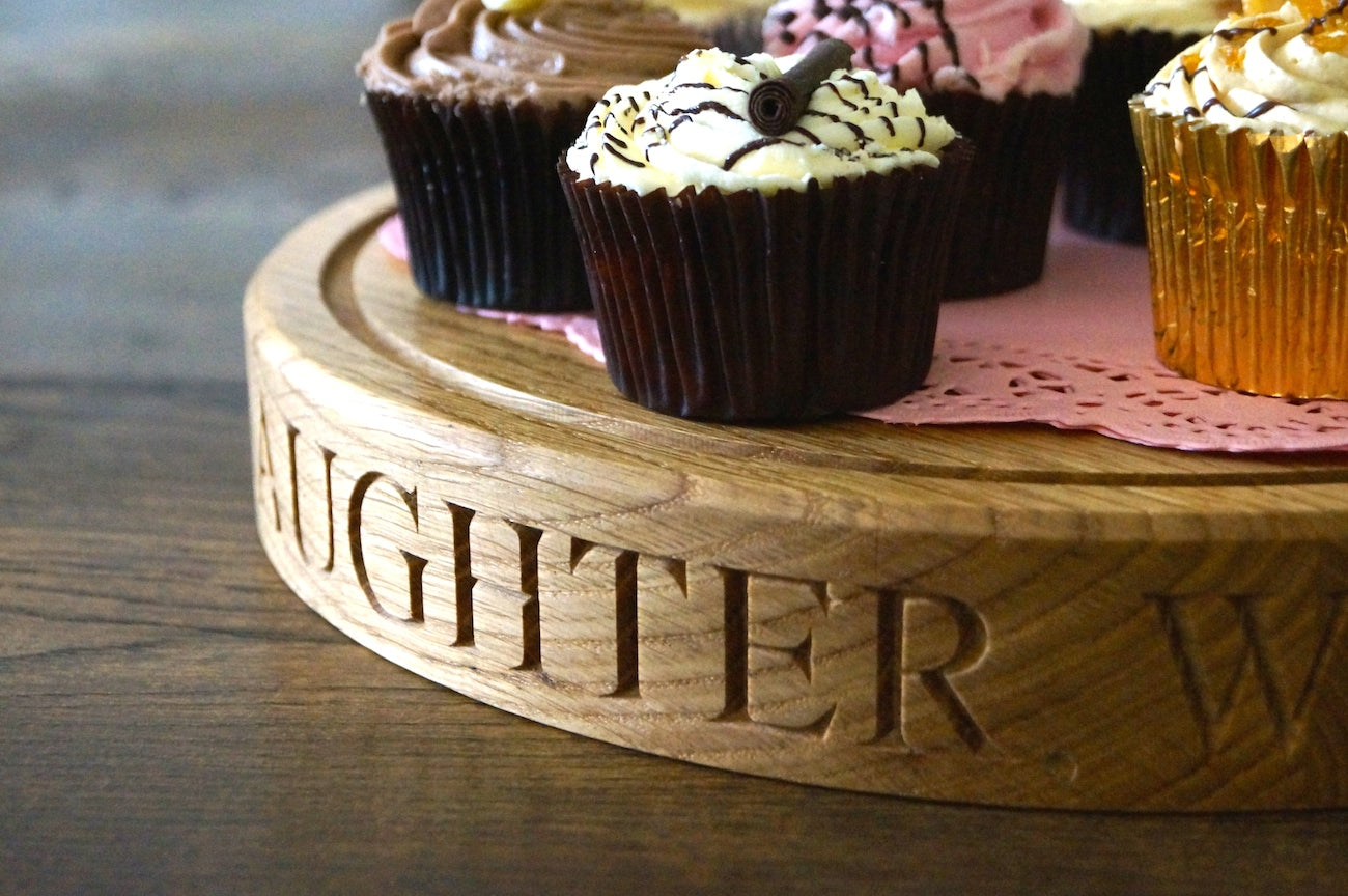 Personalised Wooden Cake Stand Dome by Make Me Something Special (No Stand)