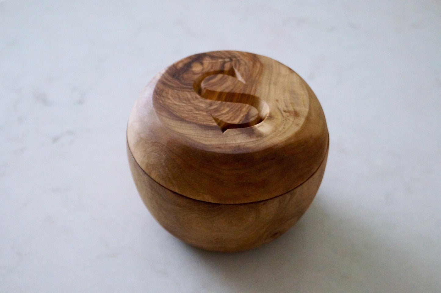 Olive Wood Bowl with Lid by Make Me Something Special