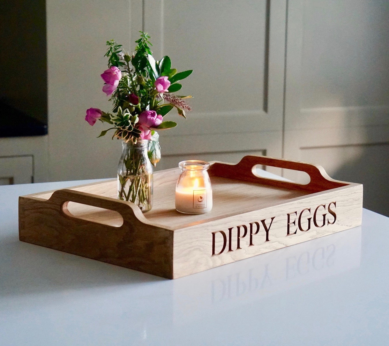 Personalised Breakfast in Bed Tray by Make Me Something Special