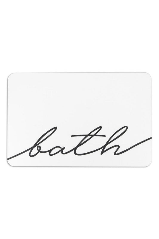 Artsy Mats Bath scribble White Stone Bath Mat  39 x 60  CM 9509484273463