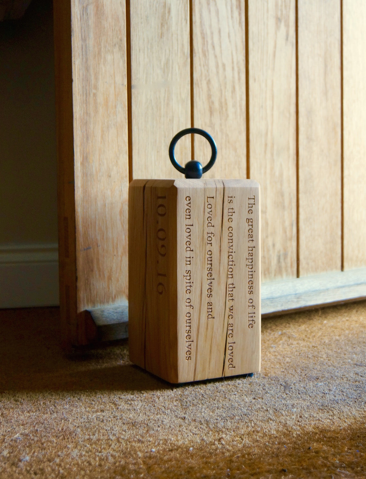 Personalised Wooden Door Stops by Make Me Something Special