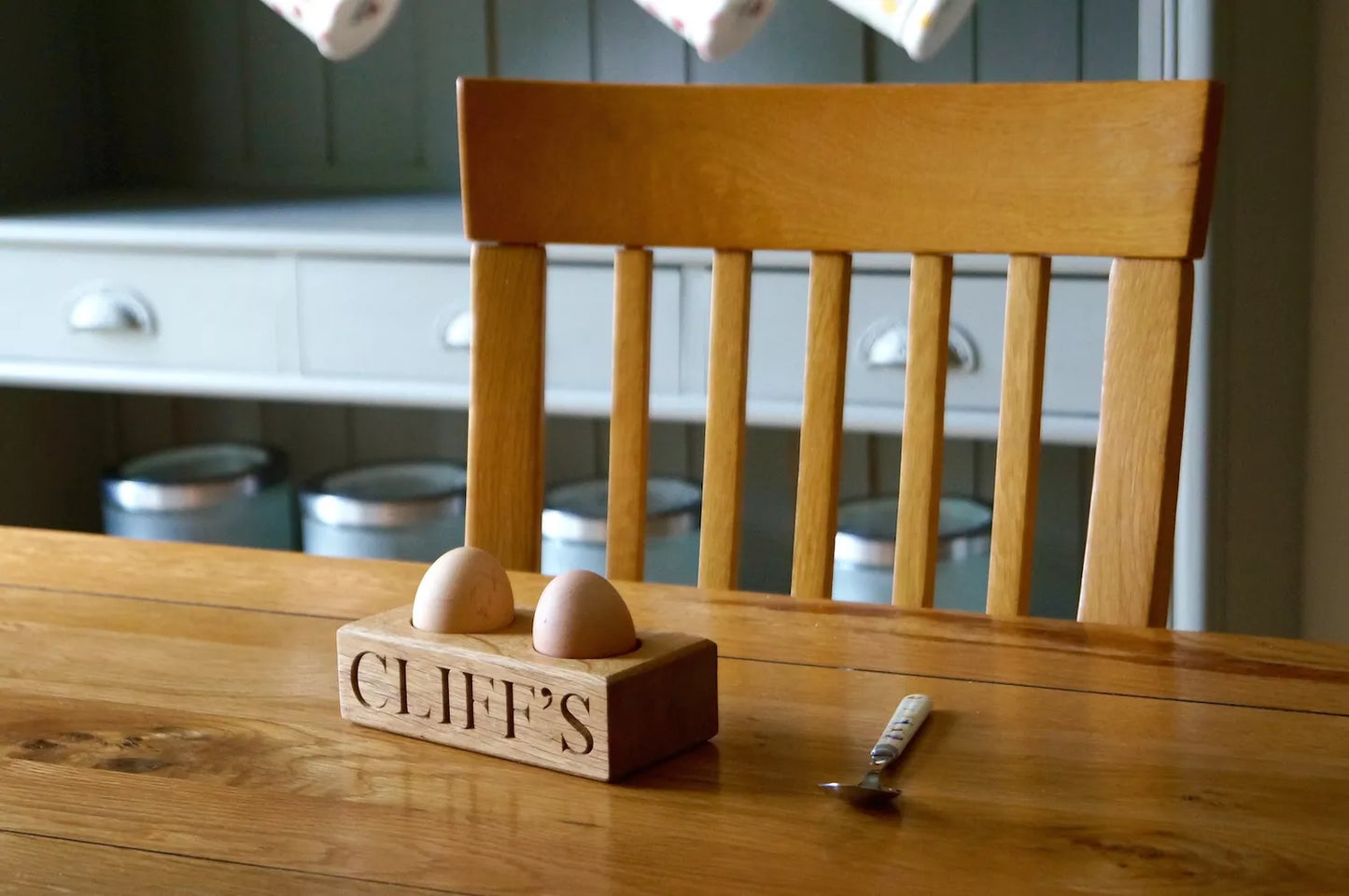 Personalised Wooden Egg Cup by Make Me Something Special