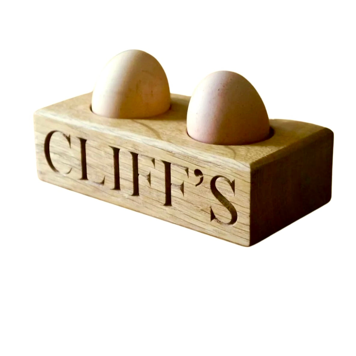 Personalised Wooden Egg Cup by Make Me Something Special
