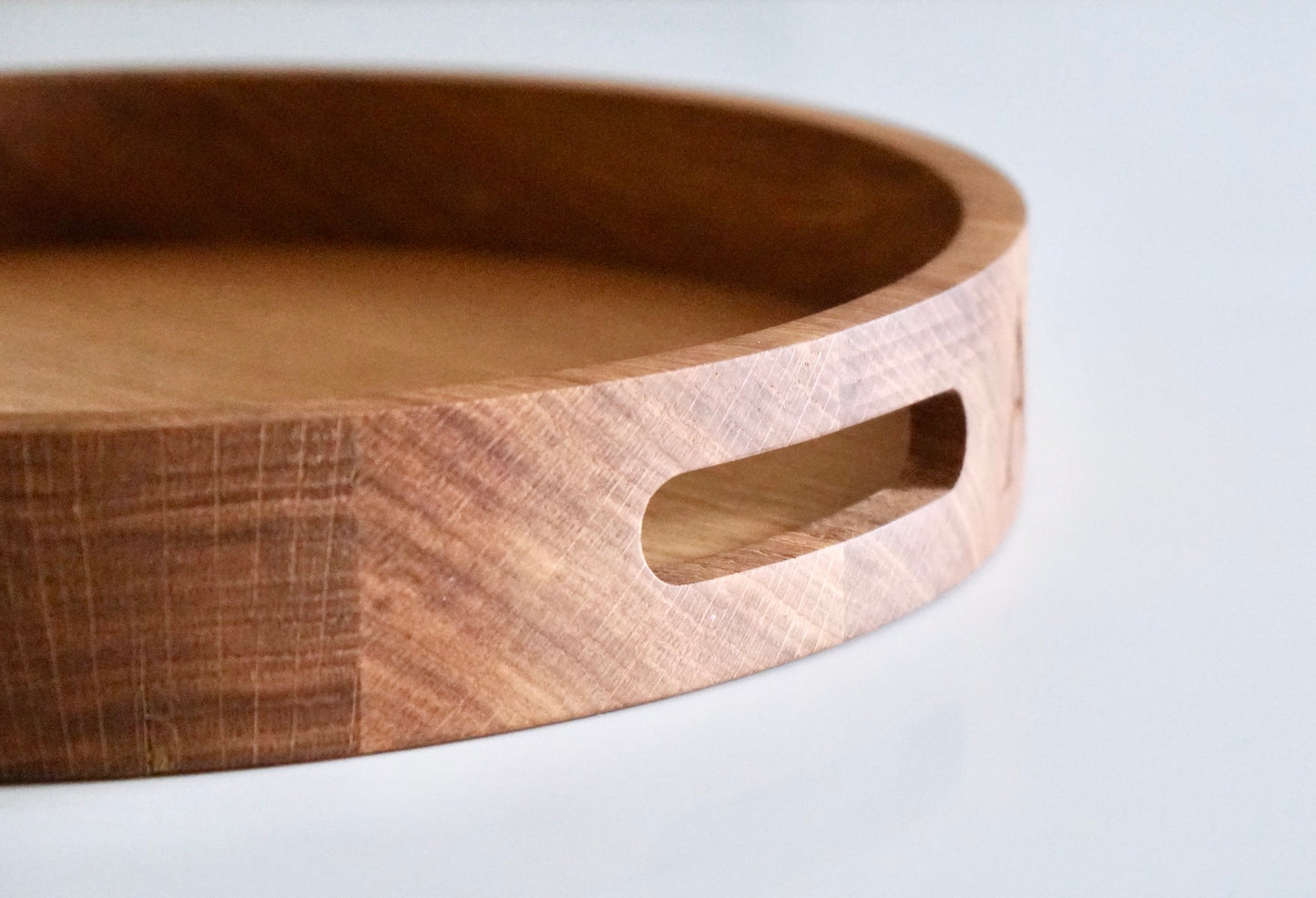 Personalised Round Oak Butlers Tray by Make Me Something Special