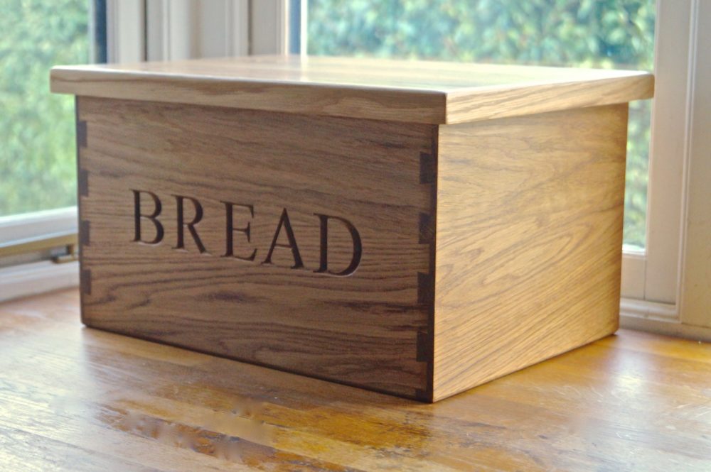 Engraved Wooden Bread Bin by Make Me Something Special