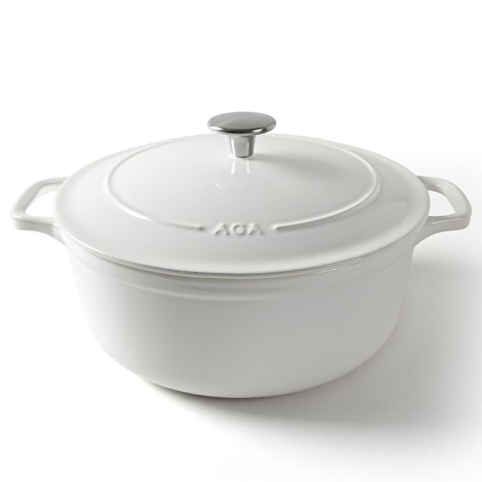 W3951 AGA Cast Iron 16cm round casserole white