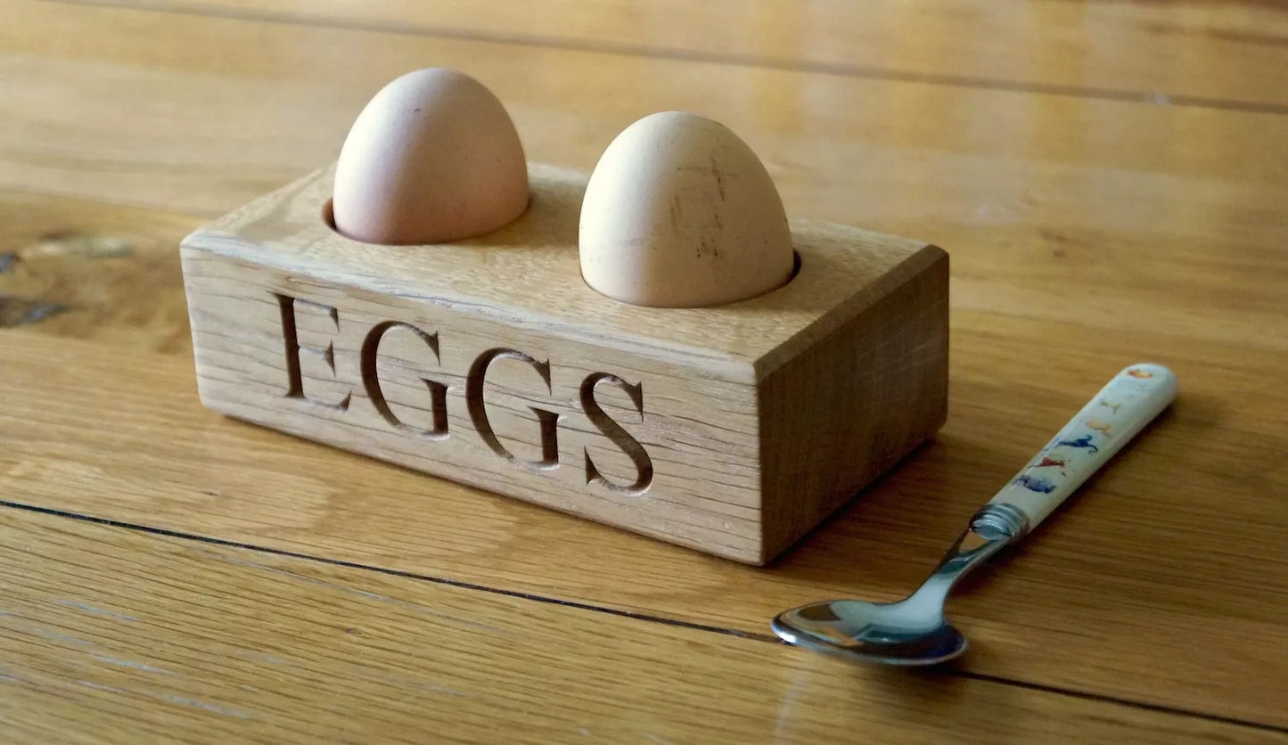 Personalised Wooden Egg Cup by Make Me Something Special