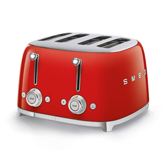Smeg Red 50s 4 by 4 slice Toaster 8017709265014