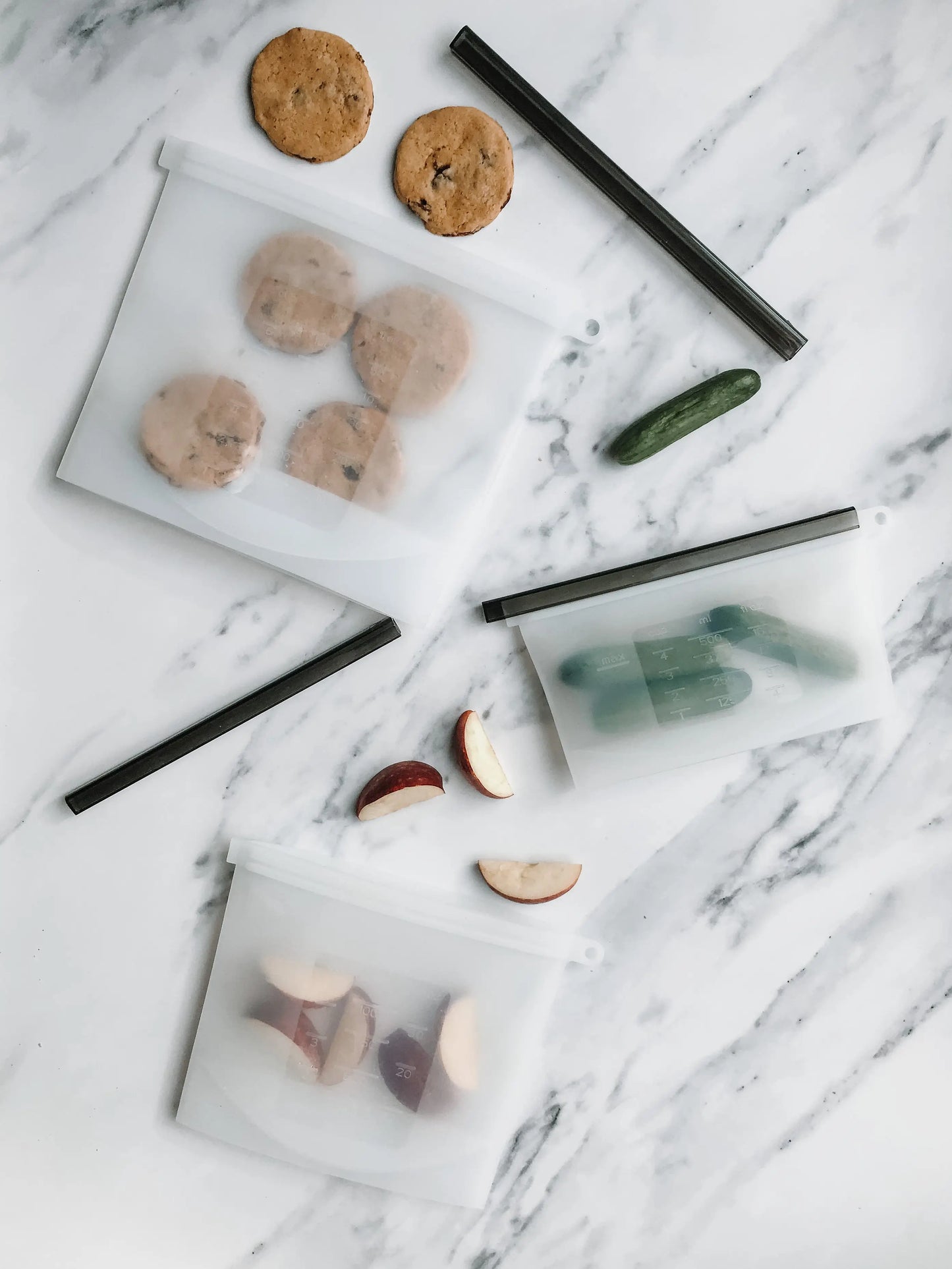 Fresh Thinking Co. Reusable Silicone Food Storage Bags