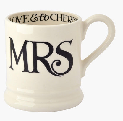 Emma Bridgewater Mr & Mrs Black Toast Mug Set