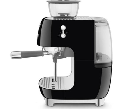 8017709329969 SMEG EGF03 Espresso Coffee Machine with Grinder in Black EGF03BLUK Brambles Cookshop 2