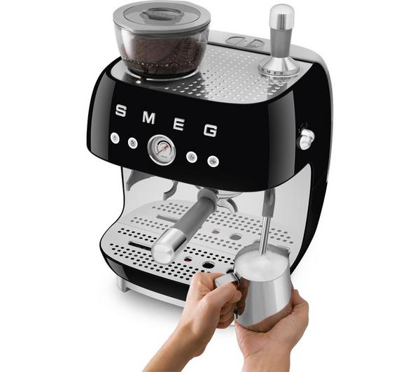 8017709329969 SMEG EGF03 Espresso Coffee Machine with Grinder in Black EGF03BLUK Brambles Cookshop 4