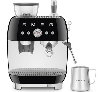 8017709329969 SMEG EGF03 Espresso Coffee Machine with Grinder in Black EGF03BLUK Brambles Cookshop 1