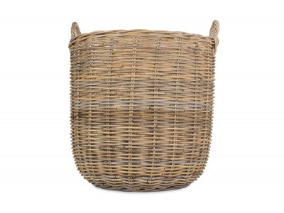 5060428556935 Large Tall Round Fireside Grey Rattan Log Basket RA010/2 Brambles Cookshop 3