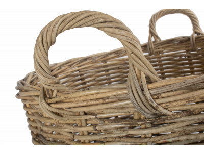 5060428556935 Large Tall Round Fireside Grey Rattan Log Basket RA010/2 Brambles Cookshop 4