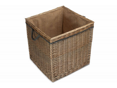 5056341806820 Size 3 Antique Wash Square Storage Basket ST084/3 Brambles Cookshop 3