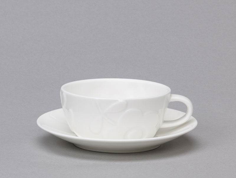 Repeat Repeat Plum Coffee Cup & Saucer - Flower