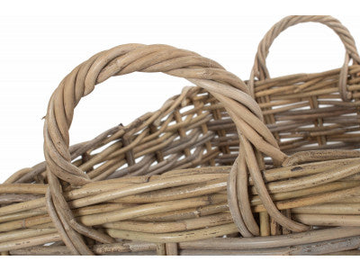 5060428556898 Small Rectangular Grey Rattan Hallway Log Basket RA009/1 Brambles Cookshop 4