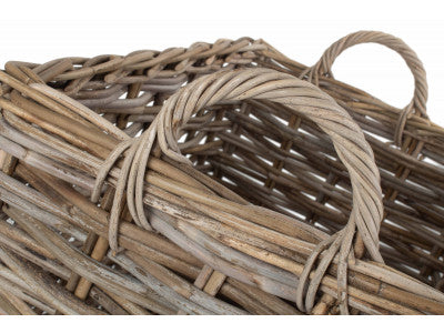 5060428556904 Large Rectangular Grey Rattan Hallway Log Basket RA009/2 Brambles Cookshop 4