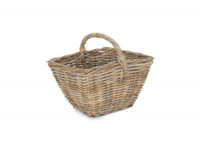 5060428556980 Grey Rattan Kindling Basket RA006 Brambles Cookshop 1