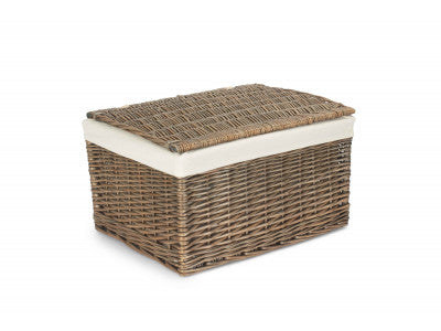 5060428558366 Extra Large Antique Wash Storage Hamper With White Lining EH127L Brambles Cookshop 1