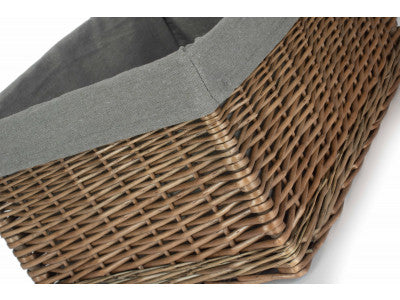 5056341807148 Extra Large Antique Wash Storage Basket With Grey Sage Lining ST019GRY/4 Brambles Cookshop 4