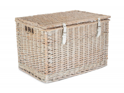 5056341802020 24" White Wash Chest Hamper EH155 Brambles Cookshop 1