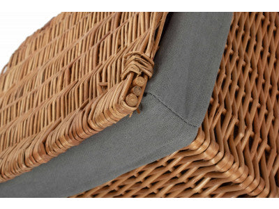 5056341805663 Large Double Steamed Storage Hamper With Grey Sage Lining EH129GRY Brambles Cookshop 4