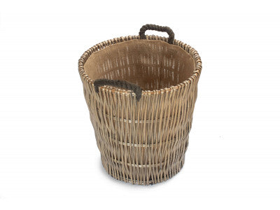 5060428556058 Tall Round Grey Log Basket W058 Brambles Cookshop 2