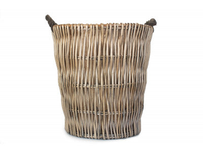 5060428556058 Tall Round Grey Log Basket W058 Brambles Cookshop 3