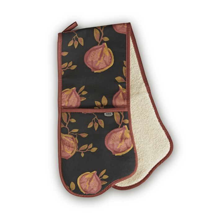 AGA Textiles AGA Pomegranate Black Double Oven Glove W4197