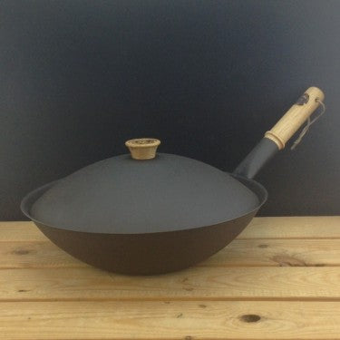 Netherton Foundry 13" (33cm) Spun iron wok with lid 5413346269188 NFS-224