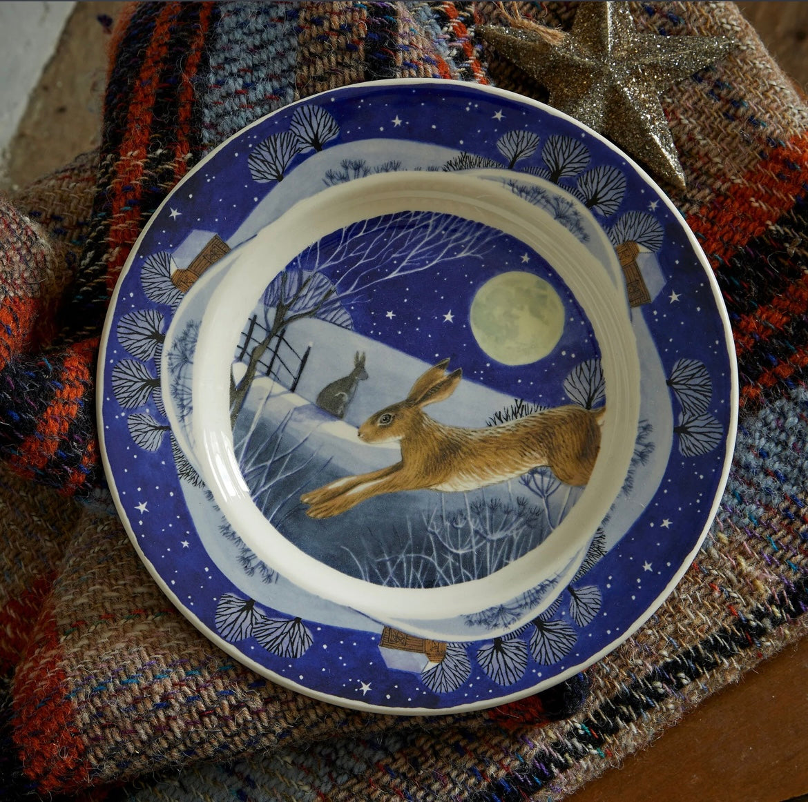 Emma Bridgewater Midnight Hare 8 1/2 Inch Plate