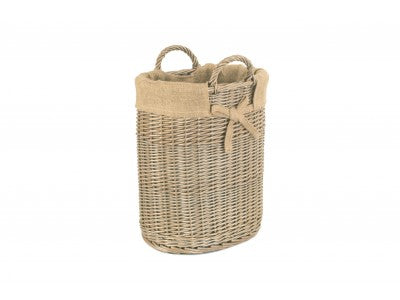 5060428558038 Small Oval Log / Storage Basket H128 Brambles Cookshop 1