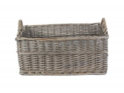 5060428556041 Large Shallow Antique Wash Storage Basket ST036/3 Brambles Cookshop 2