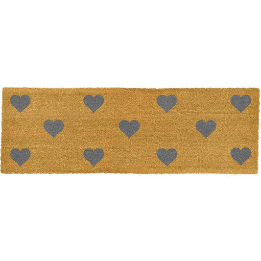 Artsy Mats Grey Hearts Patio Doormat 120 x 40  CM 748367548727