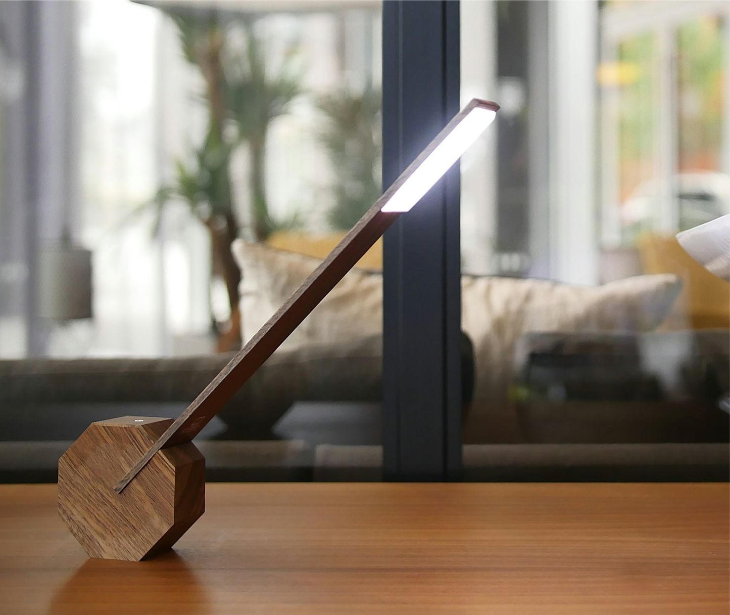 Gingko Design Octagon One Desk Lamp - Walnut