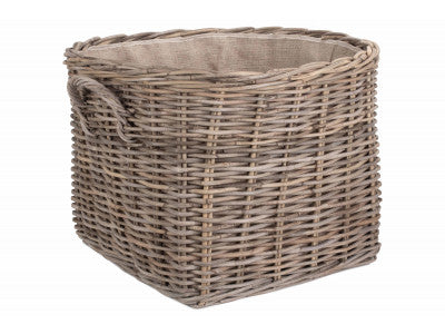 5056341801276 Grand Rattan Cordura Lined Log Basket RA036 Brambles Cookshop 1