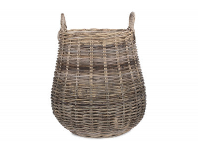 5056341801061 Pot-Bellied Cordura Lined Rattan Log Basket RA025 Brambles Cookshop 2