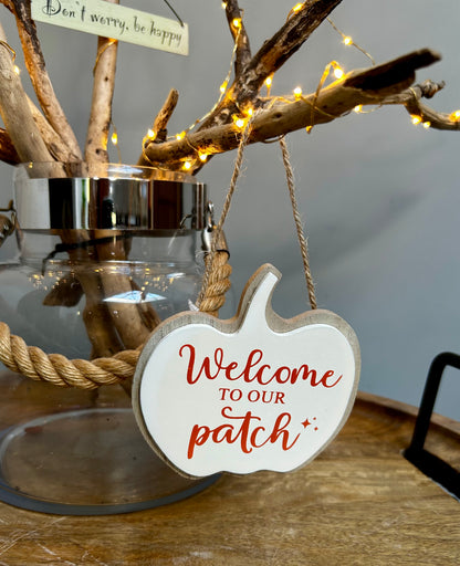 Welcome to our Patch - Halloween sign