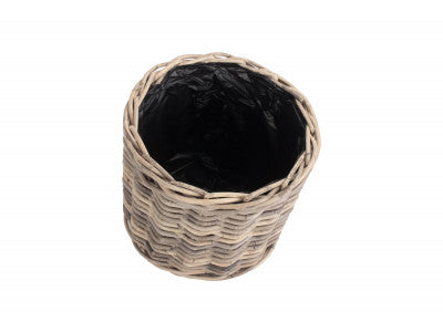 5056341801191 Medium Rattan Round Planter With Plastic Lining RA030/2 Brambles Cookshop 2