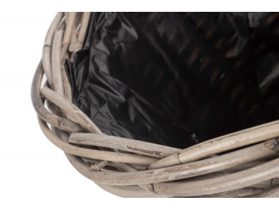 5056341801221 Large Tapered Rattan Round Planter With Plastic Lining RA031/2 Brambles Cookshop 4