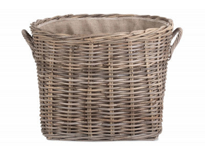 5056341801276 Grand Rattan Cordura Lined Log Basket RA036 Brambles Cookshop 2