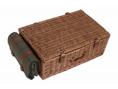 5060428550988 4 Person Green Tweed Hamper FH069 Brambles Cookshop 5