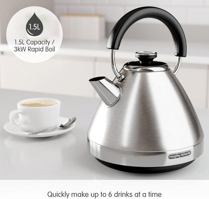 5011832070555 MORPHY Venture kettle Brushed 100130 Brambles Cookshop 4