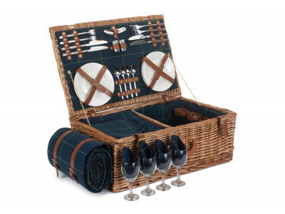 5060248648704 4 Person Blue Tweed Hamper FH063 Brambles Cookshop 1