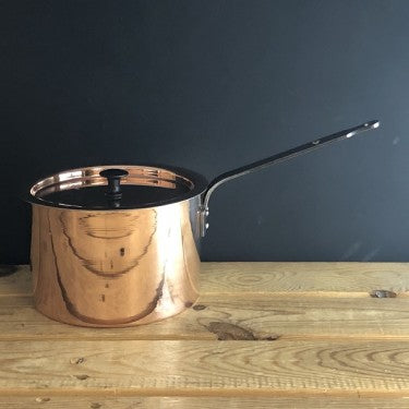 Netherton Foundry Copper 7" (18cm) spun saucepan and lid 5413346252166 NFS-285