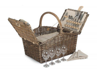 5060248643266 Double Lidded 4 Person Picnic Hamper FH021 Brambles Cookshop 1