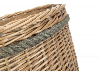 5060248648360 Medium Oval Rope Handled Log Basket ST028 Brambles Cookshop 3