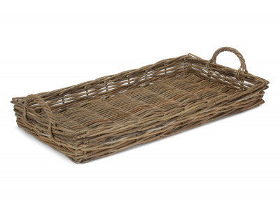 5056341805014 Large Rectangular Grey Rattan Serving Tray RA046 Brambles Cookshop 1